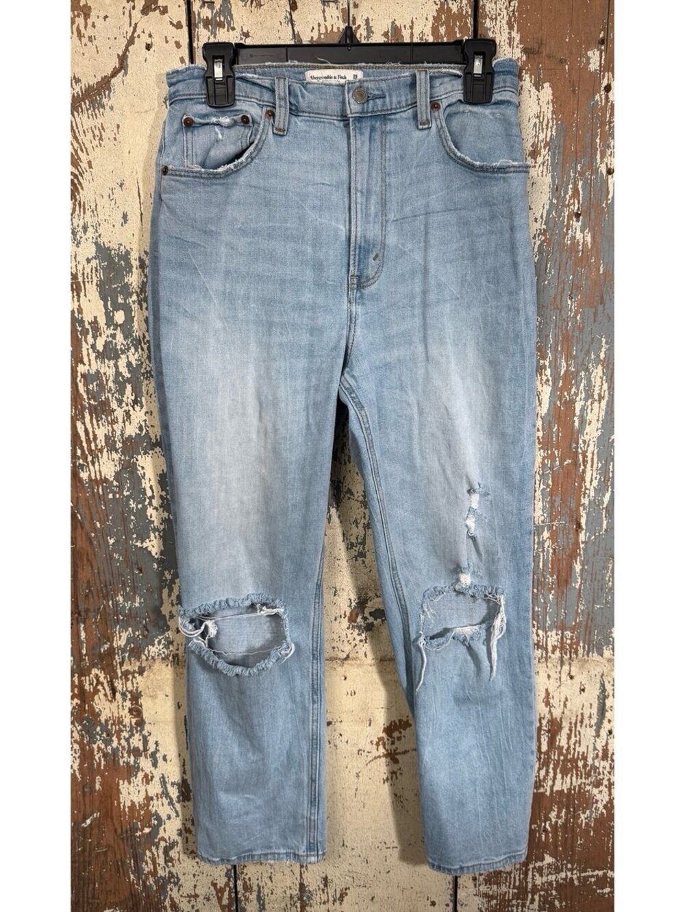 Abercrombie & Fitch The Ankle Straight Ultra High Rise Curve Love 28 6R